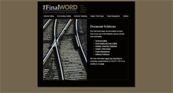 Desktop Screenshot of finalwordsolutions.com